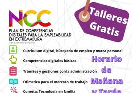 El NCC de Arroyo de la Luz ofrece varios talleres gratuitos para el mes de octubre