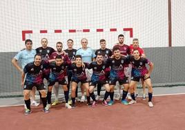 El equipo arroyano antes del inicio del partido.