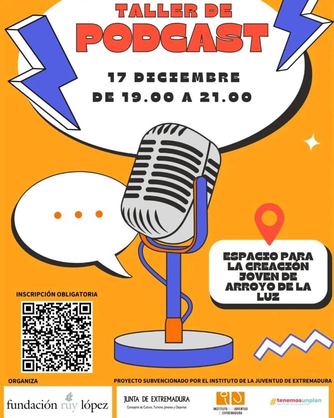 Taller de Podcast en el ECJ de Arroyo de la Luz