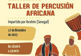 El ECJ organiza un nuevo Taller de Percusión Africana