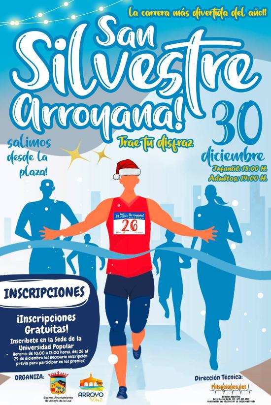 Inscripciones para participar en la San Silvestre arroyana