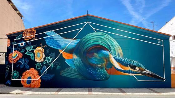 El Martín Pescador de Arroyo de la Luz se cuela entre los 50 mejores murales del mundo de 2023