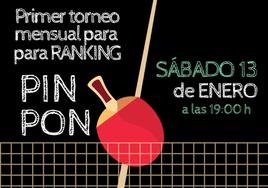 El ECJ organiza un nuevo torneo mensual de Pin Pon para 2024