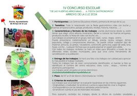 El Ayuntamiento organiza el IV Concurso Escolar 'De las Huertas Arroyanas a Fiesta Gastronómica'