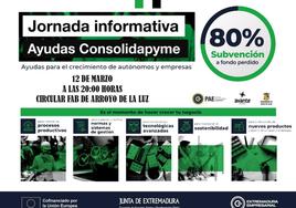 El Circular Fab de Arroyo de la Luz acoge una jornada informativa sobre las ayudas Consolidapyme