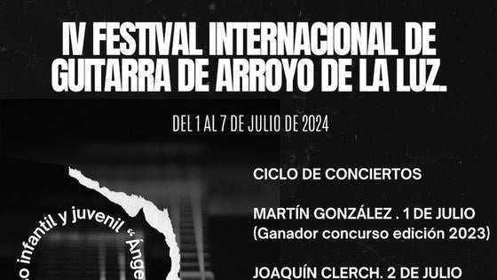 En julio vuelve el Festival Internacional de Guitarra de Arroyo de la Luz
