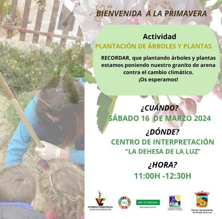 Plantación de árboles para dar la bienvenida a la primavera