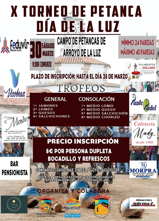 Última semana para inscribirse en el X Torneo de Petanca Día de la Luz