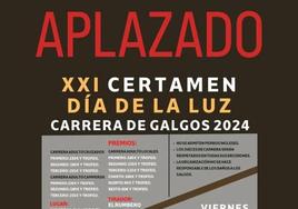 Aplazado el XXI Certamen Día de la Luz Carrera de Galgos