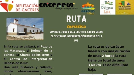 Una ruta turística recorrerá lugares emblemáticos de la dehesa arroyana