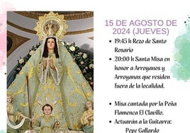 Arroyo de la Luz celebra los cultos de agosto en honor a la Virgen de la Luz