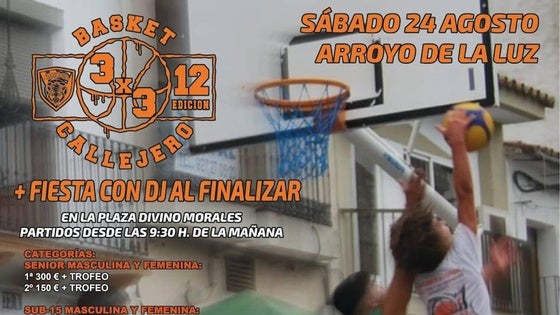 Inscripciones para el 3x3 Baloncesto Callejero de Arroyo de la Luz