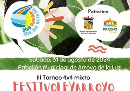 El club de voleibol anima a inscribirse en el Torneo FestiVoleyArroyo 4x4 Mixto