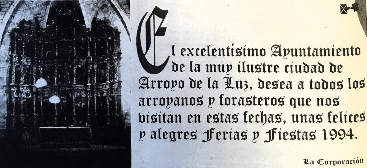 Imagen principal - Francisco Javier García, cronista de Arroyo de la Luz, rememora las Ferias de Septiembre de hace 30 años