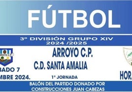 El Arroyo CP comienza la liga recibiendo al Santa Amalia