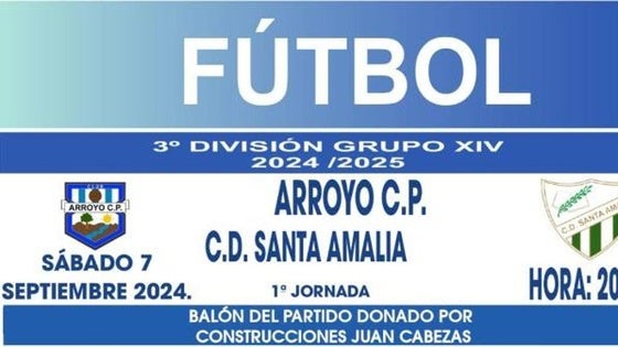 El Arroyo CP comienza la liga recibiendo al Santa Amalia