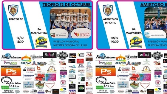 El Arroyo CB finaliza la pretemporada con un encuentro frente al Baloncesto Malpartida
