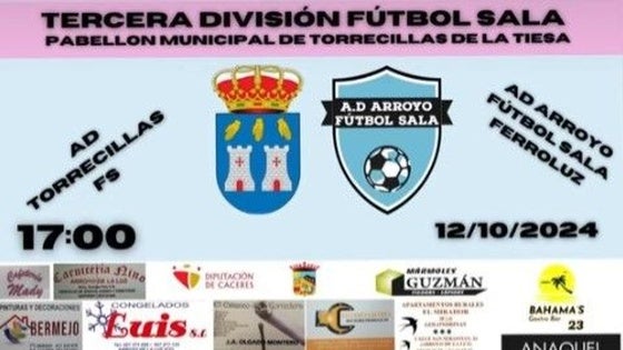 El Arroyo FS se desplaza para enfrentarse al AD Torrecillas