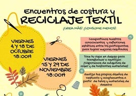 Encuentros de Costura y Reciclaje Textil en el ECJ arroyano