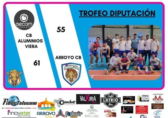 Al Arroyo CB se les escapó el partido frente al CB Aluminios Viera por solo 6 puntos