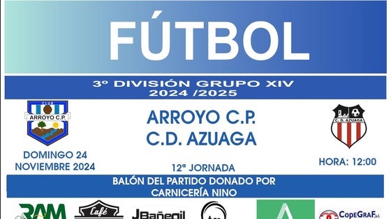 El Arroyo CP reciben en casa al Azuaga