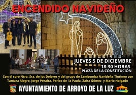 La música de la Zambomba Navideña Tintineo y el coro Ntra. Sra. de los Dolores amenizarán el encendido navideño