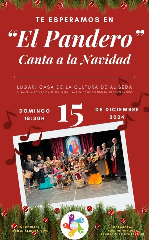 'El Pandero' cantará a la Navidad de Aliseda