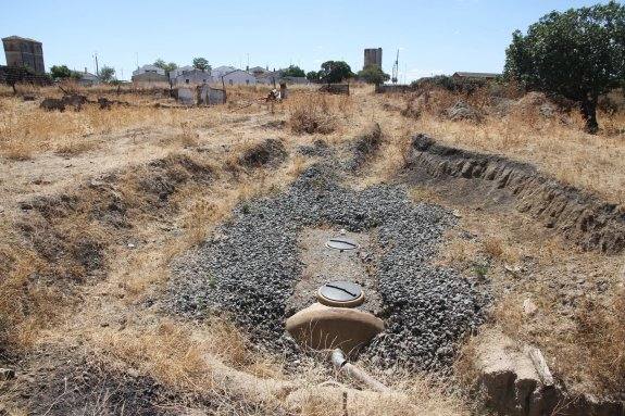 Obras de la depuradora el pasado mes de agosto