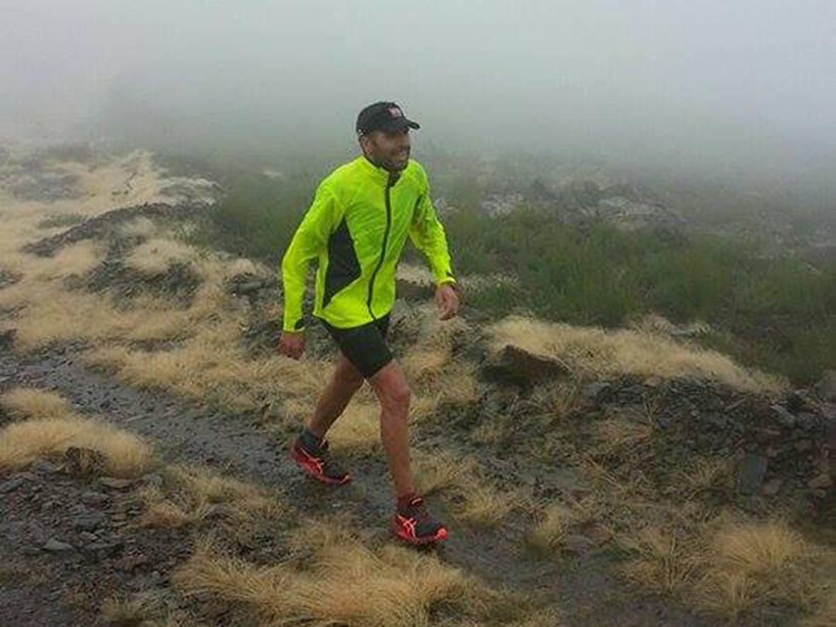 Javier Higuera durante la carrera. 