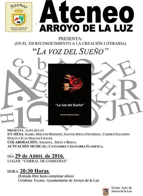 Presentación del libro ‘La Voz del Sueño’ de Carmen Salomón