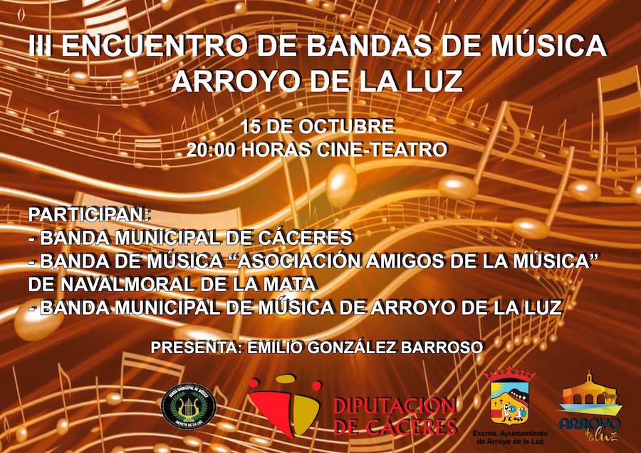 El sábado habrá una cita con la música con el III Encuentro de Bandas de Música