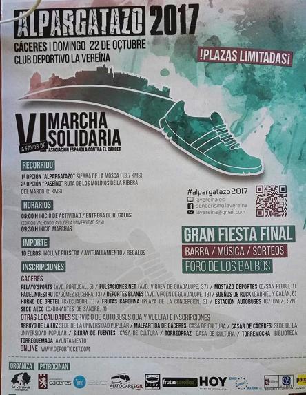 El club deportivo La Vereina organiza el Alpargatazo 2017 en Cáceres