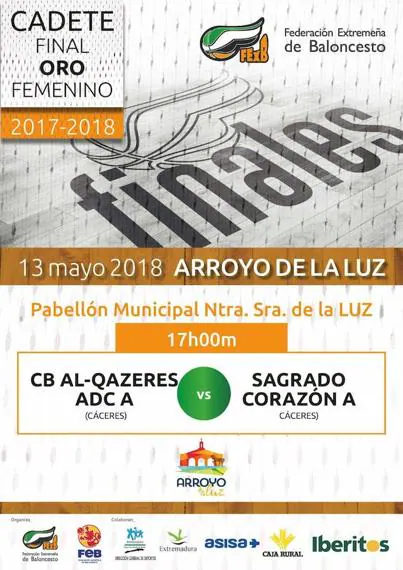 El próximo domingo tendrá lugar el Cadete Final Oro Femenino en Arroyo de la Luz