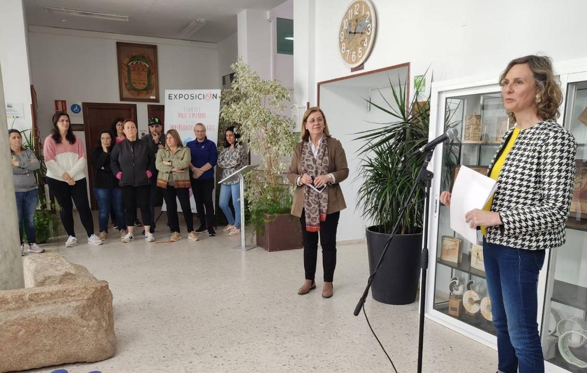 Inauguración de la exposición en Calamonte.