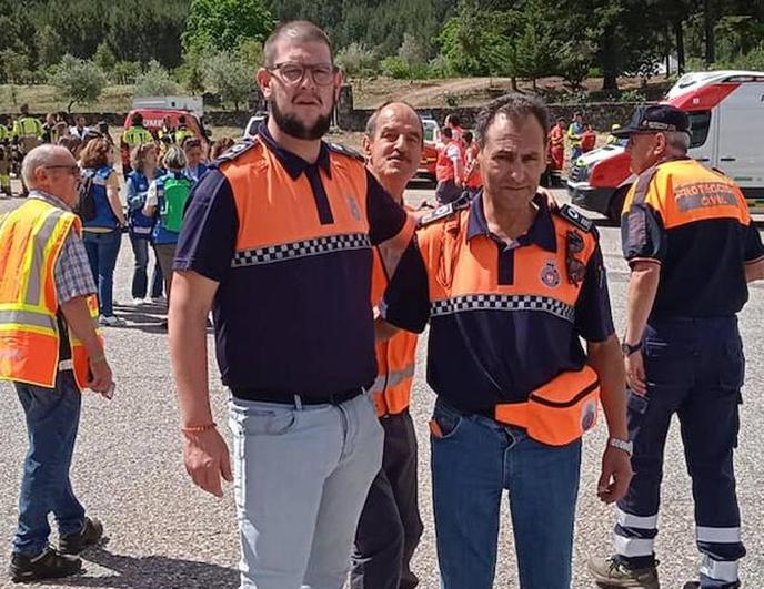 Protección Civil Calamonte estuvo en el simulacro de incendio forestal entre Extremadura y Portugal