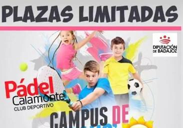 El CD Pádel Calamonte organiza el Campus de Verano 2023