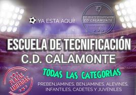 El CD Calamonte pondrá en marcha la Escuela de Tecnificación para la próxima temporada
