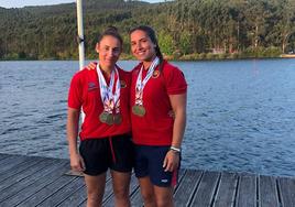 Las calamonteñas Marta Figueroa y Ainhoa Trinidad triunfan en el Campeonato de España de Piragüismo