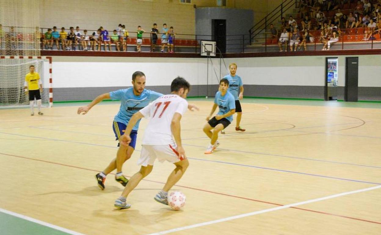 Choque de las 24 horas de fútbol sala de Campanario el año pasado. 