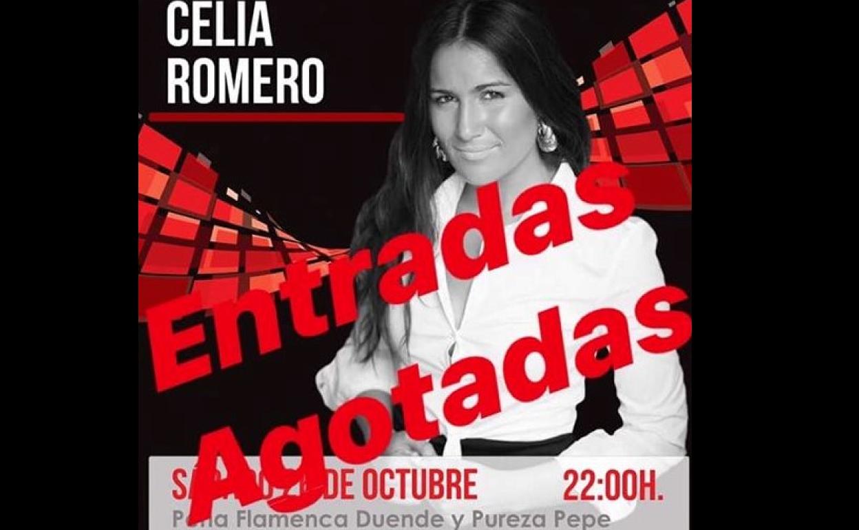 Agotadas las invitaciones para el recital flamenco de Celia Romero