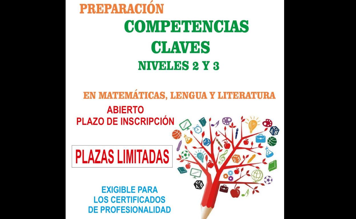 Abierto el plazo para la preparación de Competencias Clave en Matemáticas y Lengua y Literatura
