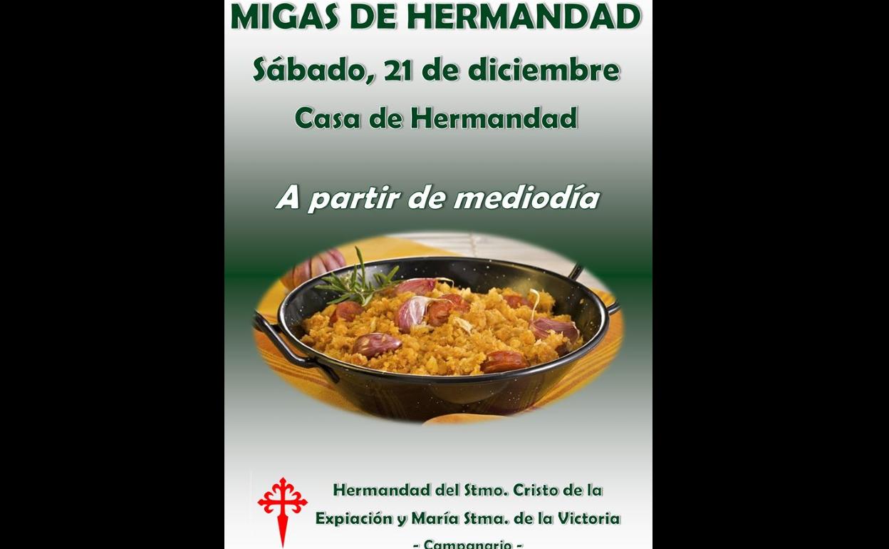 Cartel de la actividad de la hermandad. 