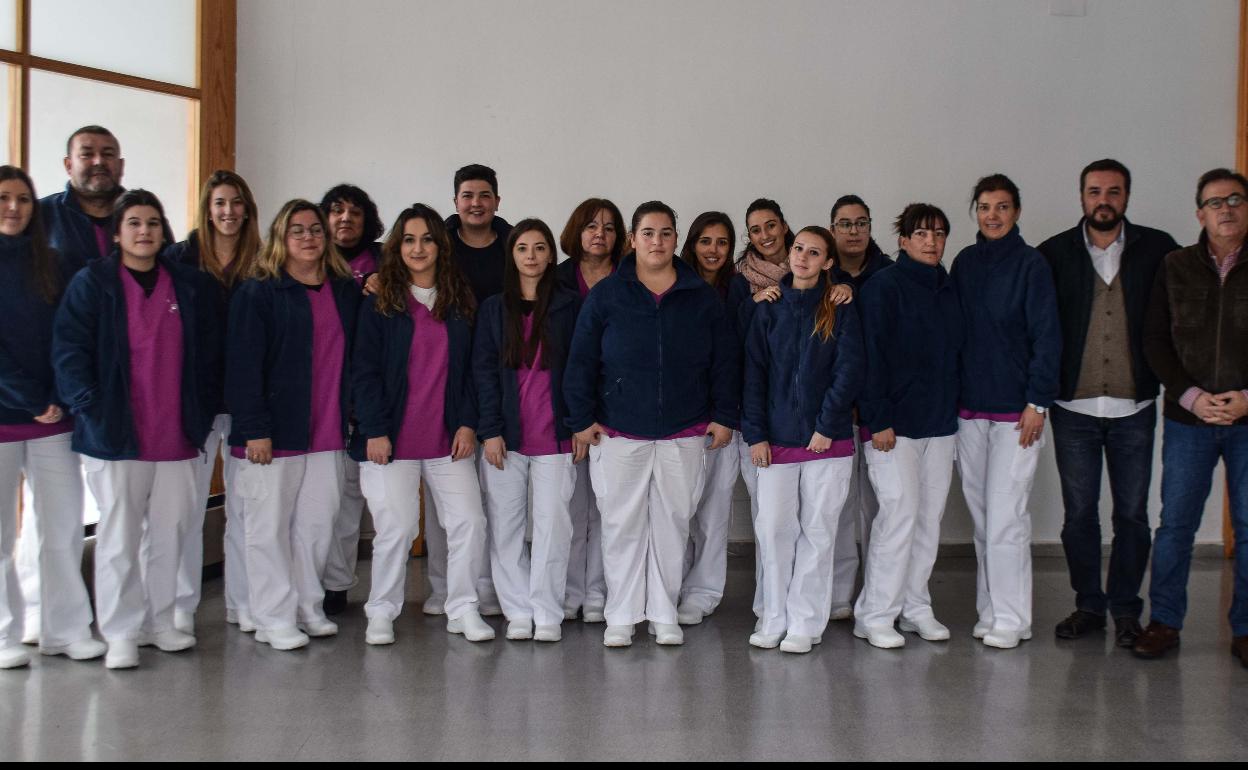 Participantes en el curso de Atención Sociosanitaria. 