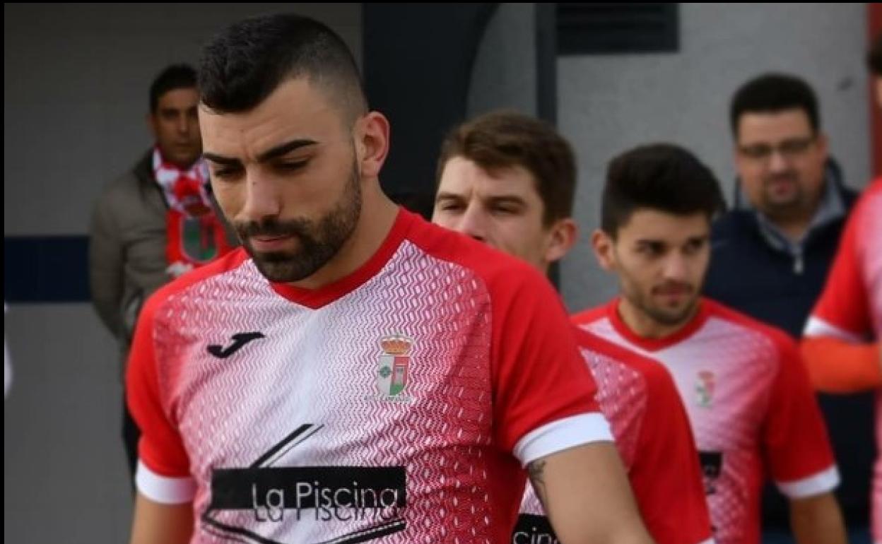 Loren Díaz a la salida de vestuarios. 