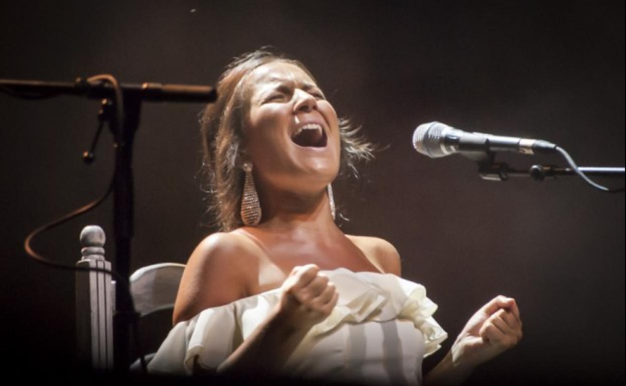 La cantaora Celia Romero. 