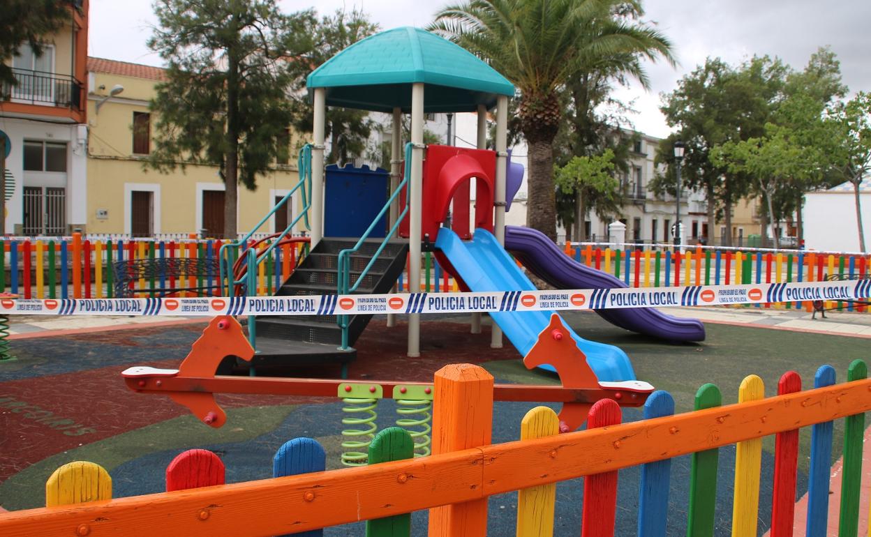 Parque de Campanario precintado. 
