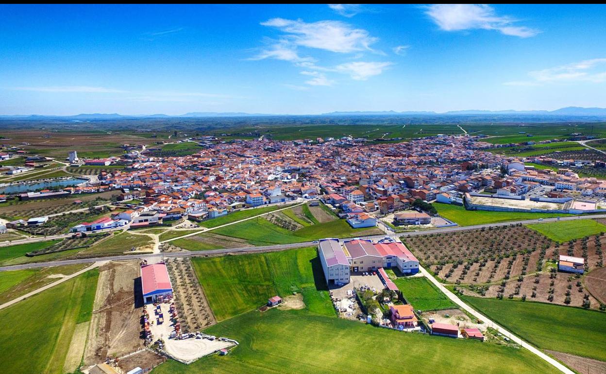 Vista de Campanario desde el aire. 