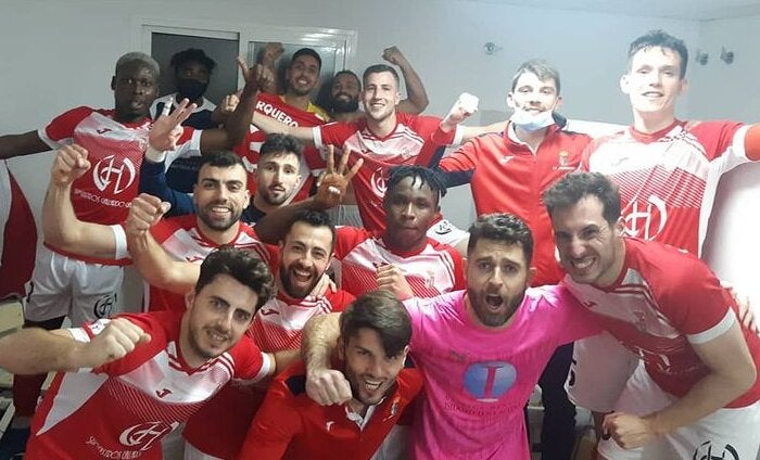 Celebración en el vestuario. 