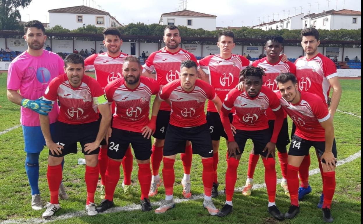 Once inicial del CF Campanario frente al Olivenza. 