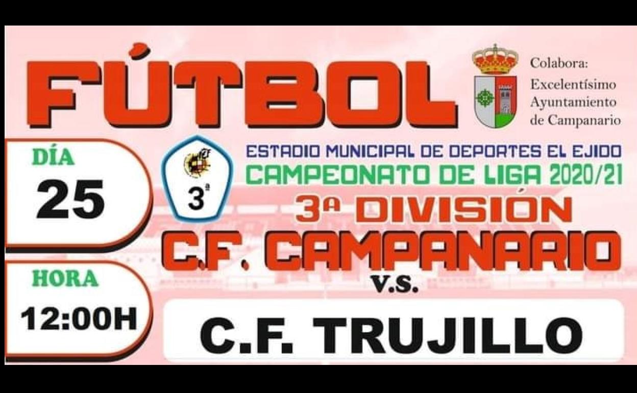 Ponen 45 entradas a la venta para el partido Campanario-Trujillo de este domingo